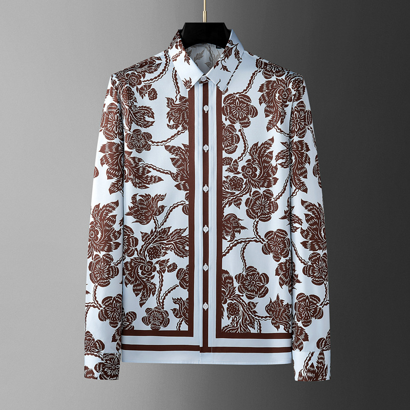 เสื้อเชิ้ตผู้ชายลายดอกไม้สไตล์ - Streetwear Brand Flower บทวิจารณ์และราคา