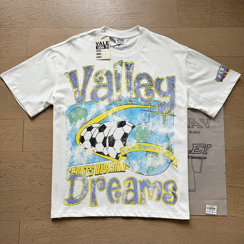 เสื้อยืดผ้าฝ้ายทรงหลวมพิมพ์ลาย - Vale Streetwear Brand บทวิจารณ์และราคา