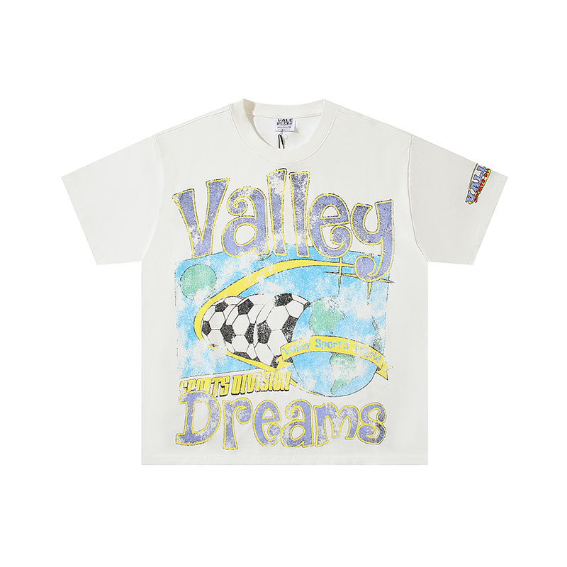 เสื้อยืดผ้าฝ้ายทรงหลวมพิมพ์ลาย - Vale Streetwear Brand บทวิจารณ์และราคา